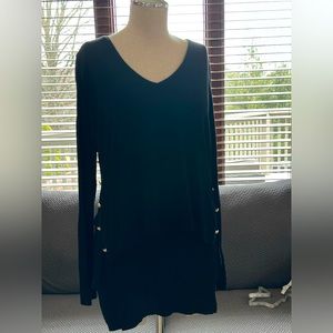 Long sleeve double layer tunic top
